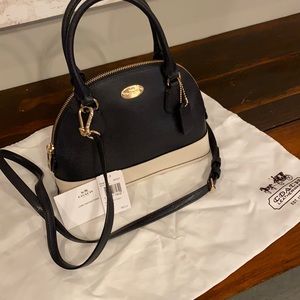 Navy and cream Crossbody coach